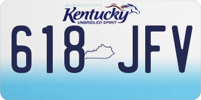 KY license plate 618JFV
