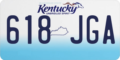 KY license plate 618JGA