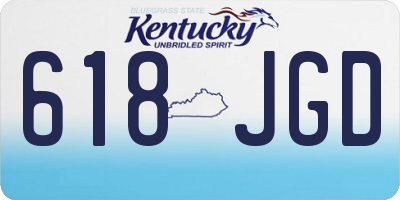 KY license plate 618JGD