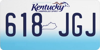 KY license plate 618JGJ