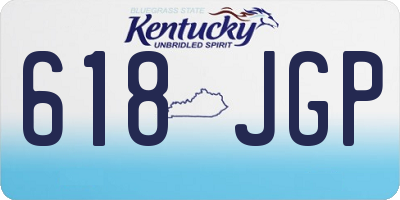 KY license plate 618JGP