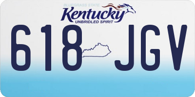 KY license plate 618JGV