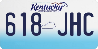 KY license plate 618JHC