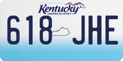KY license plate 618JHE