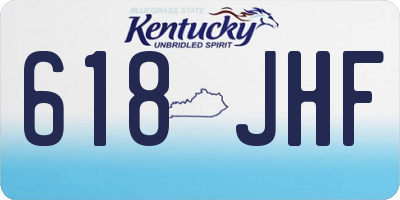 KY license plate 618JHF