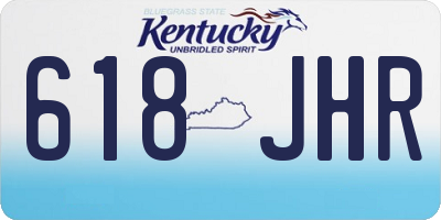 KY license plate 618JHR
