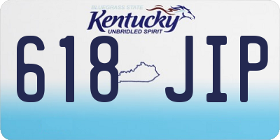 KY license plate 618JIP
