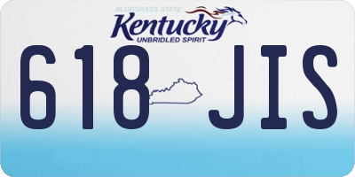 KY license plate 618JIS