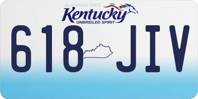 KY license plate 618JIV