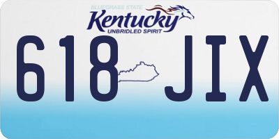 KY license plate 618JIX