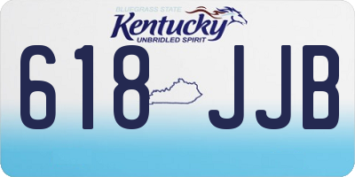 KY license plate 618JJB