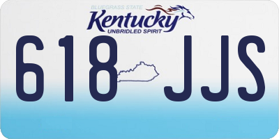 KY license plate 618JJS