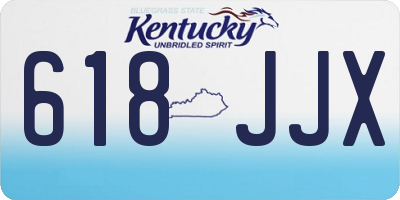 KY license plate 618JJX