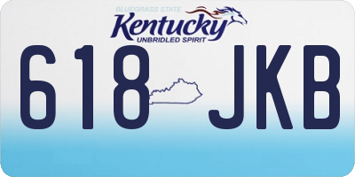 KY license plate 618JKB