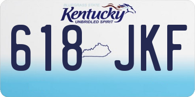 KY license plate 618JKF