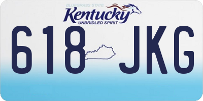 KY license plate 618JKG