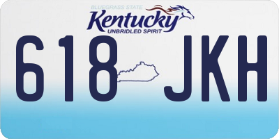 KY license plate 618JKH
