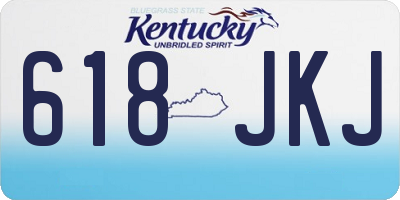 KY license plate 618JKJ