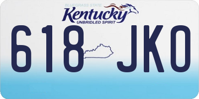 KY license plate 618JKO