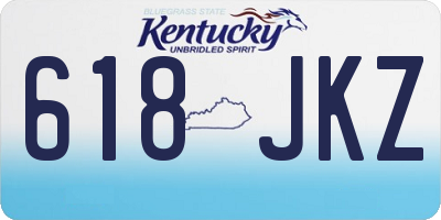 KY license plate 618JKZ