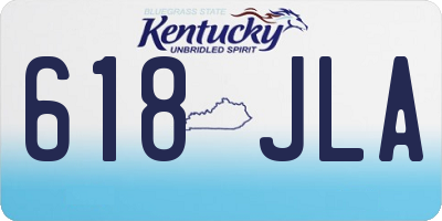 KY license plate 618JLA