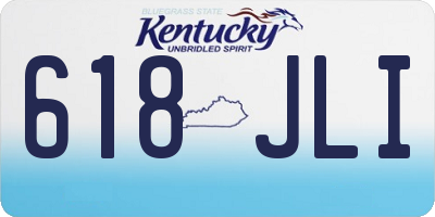 KY license plate 618JLI