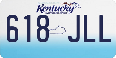 KY license plate 618JLL