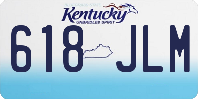 KY license plate 618JLM