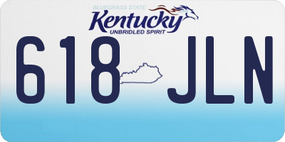 KY license plate 618JLN