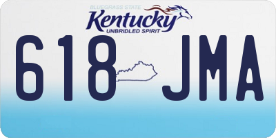 KY license plate 618JMA