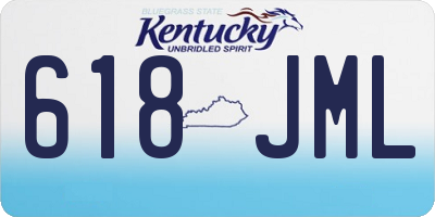 KY license plate 618JML