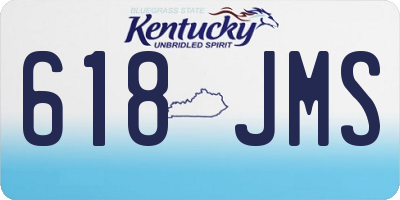 KY license plate 618JMS