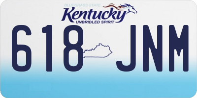 KY license plate 618JNM