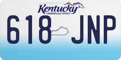 KY license plate 618JNP