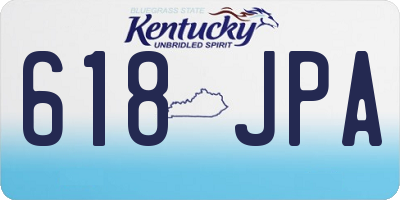 KY license plate 618JPA