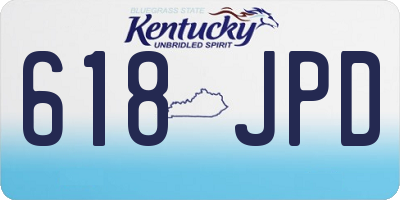 KY license plate 618JPD