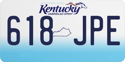 KY license plate 618JPE