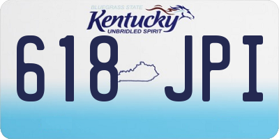 KY license plate 618JPI