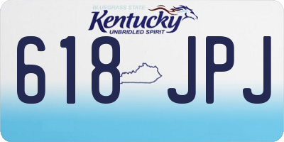 KY license plate 618JPJ