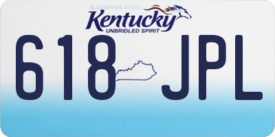 KY license plate 618JPL