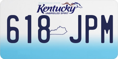 KY license plate 618JPM