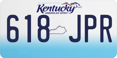 KY license plate 618JPR