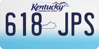 KY license plate 618JPS