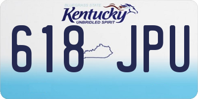 KY license plate 618JPU