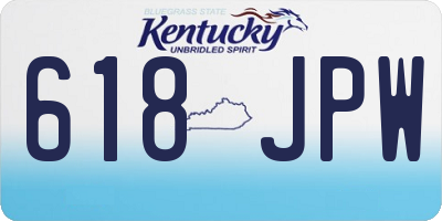 KY license plate 618JPW