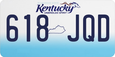 KY license plate 618JQD