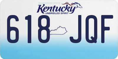 KY license plate 618JQF
