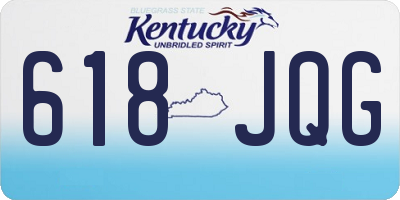 KY license plate 618JQG
