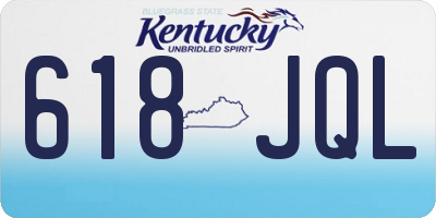 KY license plate 618JQL