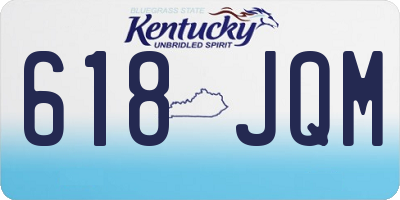 KY license plate 618JQM